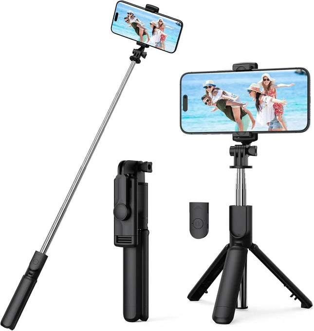 Selfie Stick Tripod with Remote, Retractable, for iPhone Android