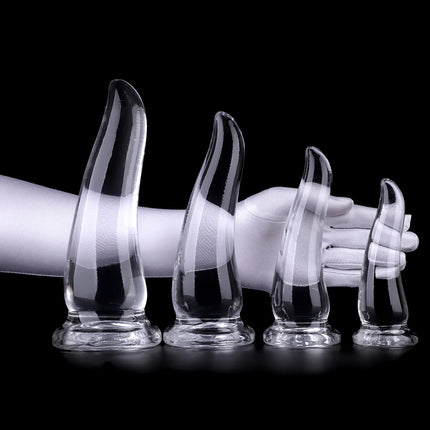 Soft Smooth Ox Horn Anal Plug TPE Anal Beads Plug Stimulate Prostate Massage Anus Expansion Trainer Sex Toys for For Women Men