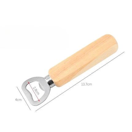 1-40PCS Wooden Handle Beer Bottle OpenerWooden Beer Bottle OpenerSolid Wood Beer Bottle OpenerStainless Steel Beer Bottle Opener
