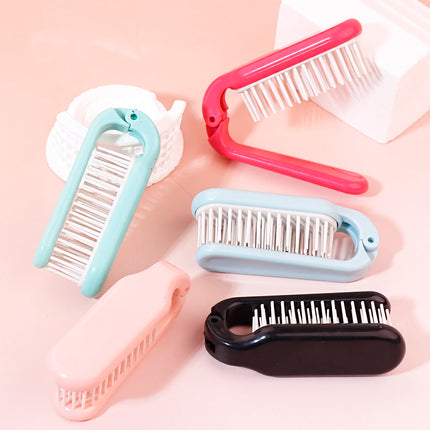 1PC Foldable Portable Hair Comb – Head Massage for Salon Hairstyles, Fashionable Hair Accessory for Real Hair Wigs