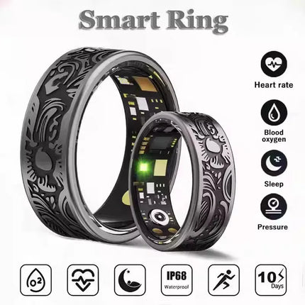 Smart Ring Heart Rate Blood Pressure Blood Oxygen Sleep Monitoring Step Counting Activity Tracking Family Friends Sharing Ring