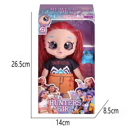 2027 New Fashion Demon Hunter Doll 5D Eyes with Music Witch Hunter Doll Toy Blue Tiger Doll  Children's Toy Birthday Gift