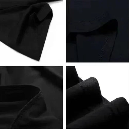 500/300g Heavy-duty White Pure Cotton T-shirt Thickened Ribbed Round Neck Short Sleeves Double-stitched Half Sleeve Tees