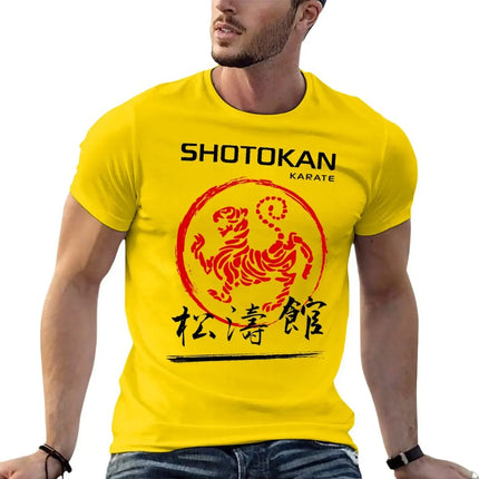 Shotokan Karate Tiger T-Shirt cute clothes anime figures tops street wear mens t shirts top quality