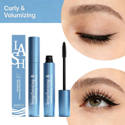 Black Curling Mascara Volumizing Long Curling Eyelash Waterproof Anti-Smudge Lengthening Fast Drying Eyelashes Cosmetic