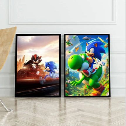 Sonic Self-adhesive Poster Sticker Waterproof / Sonic Self-adhesive Poster Sticker