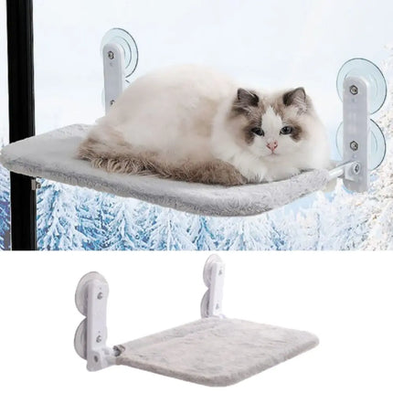 Wall Mounted Suction Cup Cat Hammock Breathable Foldable Sunbathing Hanging Cat Bed Rectangular Wear Resistant