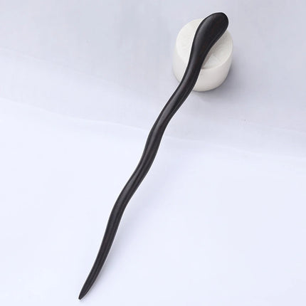 Ebony Wood Hairpins Handmade Purple Sandalwood Hair Stick for Women Fine Pattern Vintage Chinese Hair Pin Accessories