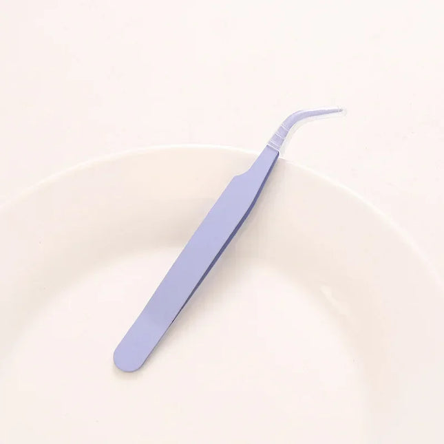 Macaroon Nail Art Decor Eyelashes Tweezers Tweezer Scrapbook Sticker Tapes Picking Stainless Clips DIY False Eyelashes Tools