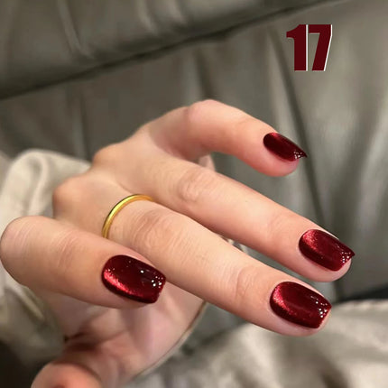 12ml 1-21pcs 2026 New Brown Gold Glass Bead Cat Eye Gel Nail Polish Black Red Magnet Cat Eye Gel Polish Gold Nails Nail Art