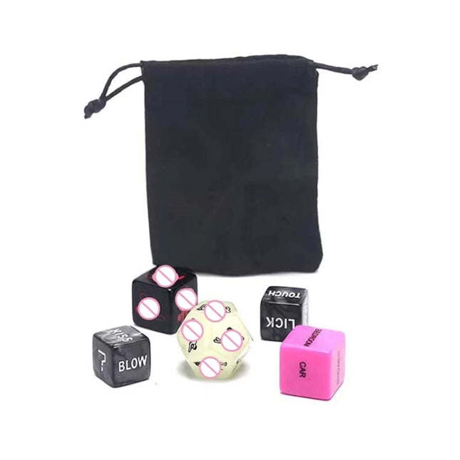 Exotic Sex Dice Toys for Couples - 6/12 Sided Romance Love Flirting Game Adult Entertainment Crap Dice for Bar Erotic Fun