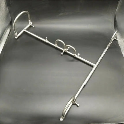 Stainless Steel Sex Furniture Frame Dildo Spreader Bar Unisex Bondage Cuffs Anklet Collar Sex for Men Adult Toys Men sex game