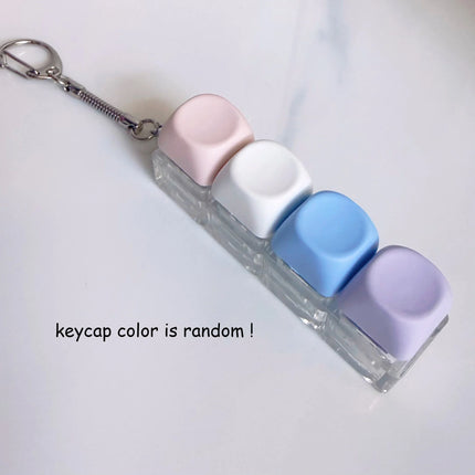Decompression 4 / 9 Keyboard Key Toy Anti Stress Relief Finger Keychain ﻿Game Button Pinch Tester Office Desk Accessory