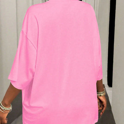 BamGleam Oversized T-shirt Loose Casual Hip-Hop Style Graphic Printed Women T-Shirt Summer Fashion Y2k Ladies Clothes Female Tee