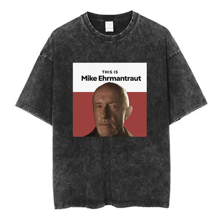 Heisenberg Breaking Bad Vintage Washed T Shirt Better Call Saul Graphic Print T-shirts Men's Pure Cotton Short Sleeves Tee Shirt