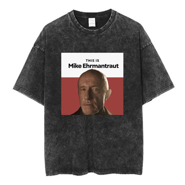 Heisenberg Breaking Bad Vintage Washed T Shirt Better Call Saul Graphic Print T-shirts Men's Pure Cotton Short Sleeves Tee Shirt