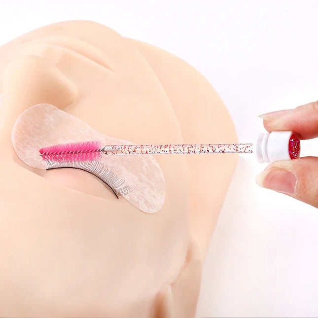 Reusable Eyebrow Brush Tube Disposable Eyelash Brush Eyebrow Brush Replaceable Dust-proof Sparkling Broken Diamond Makeup Brush