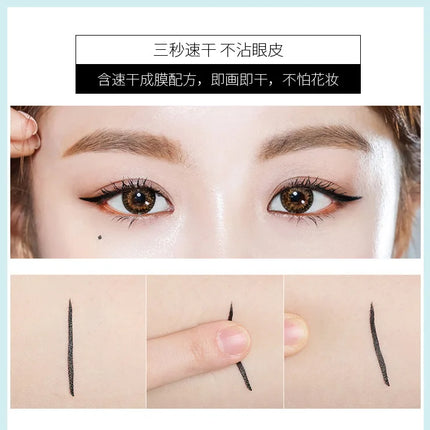 DNM 12 Colors Eyeliner Pen Waterproof Soft Sponge Head Silkworm Pen Quick Dry Black Natural Coloring Liquid Eyeliner White
