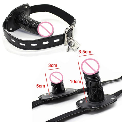 PU Leather Sensory Deprivation Head Harness Headgear Open Mouth Gag Removable Funnel Femdom BDSM Restraint Hood Roleplay