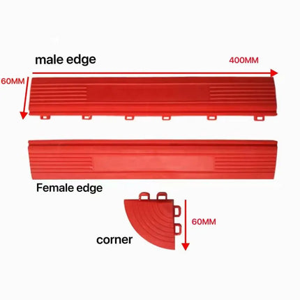 Automotive Modular Floor Plastic Interlocking Garage Floor Tiles Click Locked Hollow Drainage Car Wash Mat,40x40CM