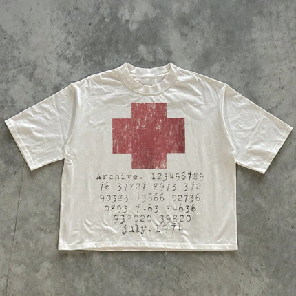 Men's Casual Crew Neck Short-Sleeve T-Shirt 100% Cotton All Seasons Fun Pattern T-Shirt Y2K Streetwear t shirt men
