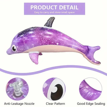 Inflatable Dolphins and Sharks, Pool Party Toys, Inflatable Marine Animal Toys, Summer Pool Themed Party Gifts