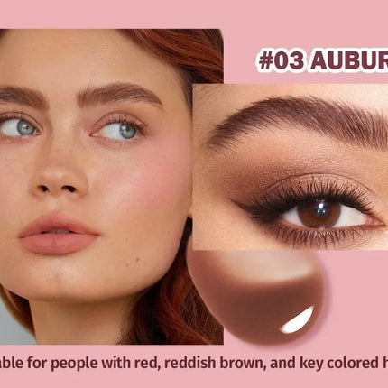 Wild Eyebrow Pencil Square Angled Brush Velvet 3D Brow Dye Cream Hairline Anti-smudge Waterproof Multifunction Eyebrow Tint Pen