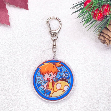 Pokémon Pikachu Gengar Bulbasaur Squirtle Car Keychain Accessories Acrylic Charms Pendant For Bag Key Holder Backpack Decoration