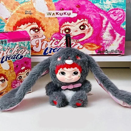 Blind Box Wakuku V2  Fox & Bunny Trick Or Treat Series Vinyl Doll Suprise Bag Keychain Trendy Toys Mystery Box Customized Gifts