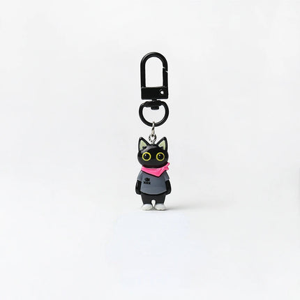 Trend Funny Street Cheap Cat Keychain Creative Bag Accessories Pendant Personalized Cartoon Versatile Key Chains Accessories