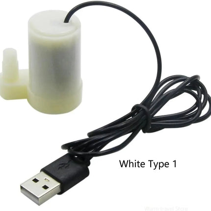 1/2pc DC 3-5V USB Micro Submersible Mini Low Noise Brushless Water Pump for Aquariums Fish Tank Pond Fountain Hydroponics Garden