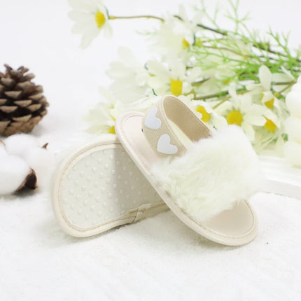 Baby girl winter breathable front shoes cute plush toddler shoes baby shoes