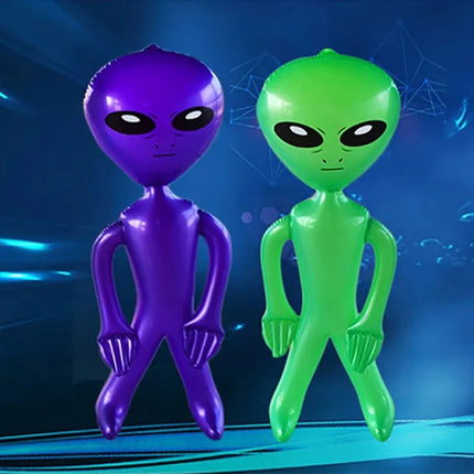 1pcs PVC Inflatable Toy Alien Doll Bar Party Alien Model Props Summer Beach Pool Water Toys Indoor Outdoor Festival Decorations
