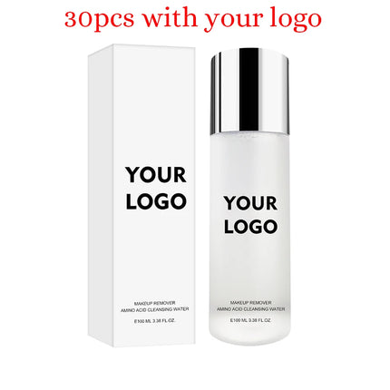 Private Label Makeup Remover Custom Logo 100ML Pure Plant Eye Lip Facial Amino Acid Cleansing Makeup Smooth Skins Texture Moist