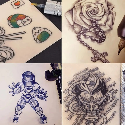 30/10/5/1PCS Silicone Tattoo Practice Skin Double Fake Tattoo Skin  Permanent Makeup Tattoo Beginner Practice Synthetic Leather