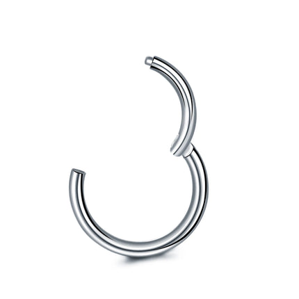 1Pc 316L Stainless Steel Nose Septum Clicker Hinged Segment Ring Nose Hoops Lip Ear Cartilage Ear Helix Body Piercing Jewelry