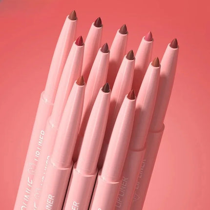 Long-Lasting Matte Tapered Nib Lip Liner Pencil Creamy Plumping Waterproof Natural Nude Brown Slim Lip Stain Makeup