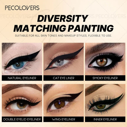1 Set 3 Pcs Natural Black Gel Eyeliner Pencils, Long-lasting Waterproof Smooth Easy To Slide, Eye Liner, for All Eye Shapes