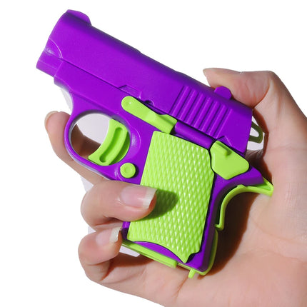 1PC 3D Mini Model Gun 1911 Pistols Hand Toy Pistols Toy Bullets No Fire Rubber Band Launcher Collection Gifts