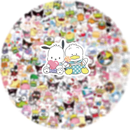 50/100/200pcs Kawaii My Melody Kuromi Hello Kitty Stickers for Kids Girl DIY Stationery Diary Cute Cartoon Sanrio Sticker Decals
