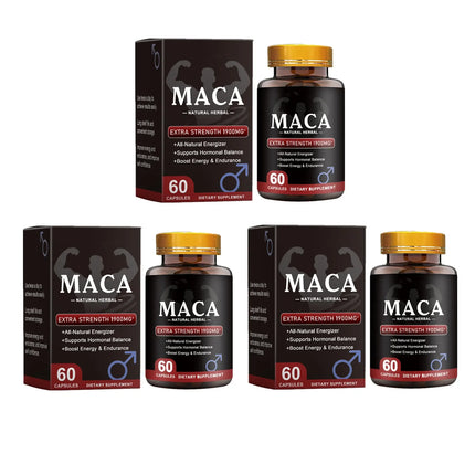 Organic Black Maca Capsules for Natural Ginseng Pills