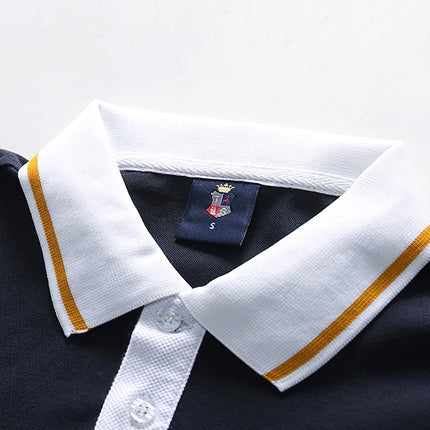New men's polo shirt Europe America Royal leisure advanced pure cotton high-end embroidery luxury refined top original design