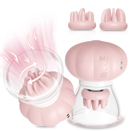 Nipple Toy Adult Sex Toys Vibrator for Women- Detachable Jellyfish Nipple Suction Cup with 10 Rotations and Sucking Function