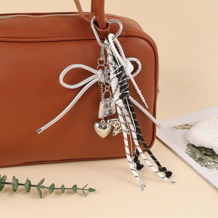 Funny Elegant Starfish Tassel Keychain Alloy Leopard Print Leather Tulip Pendants Cartoon Frog Beaded Bag Pendant Party