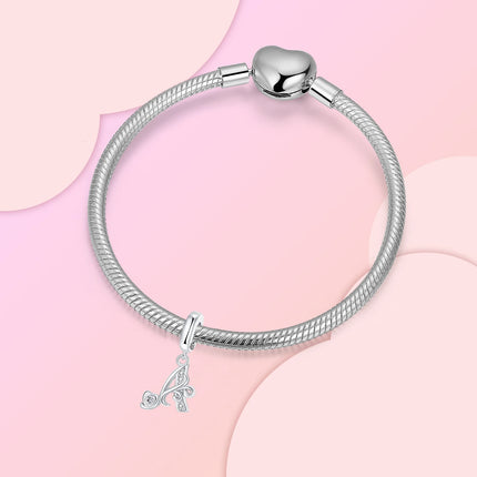 925 Sterling Silver  A-Z 26 English Letters Retro Fashion Pendant Fit Original Bracelet Charm Beads Necklace Diy Female Jewelry