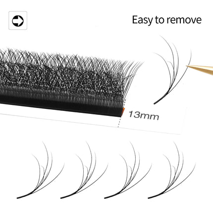 XIUSUZAKI Double Layers W Shaped YY 3DW 4DW Lashes Extensions C+D Curl False Eyelashes Extensions Premade Volume Fans Lashes