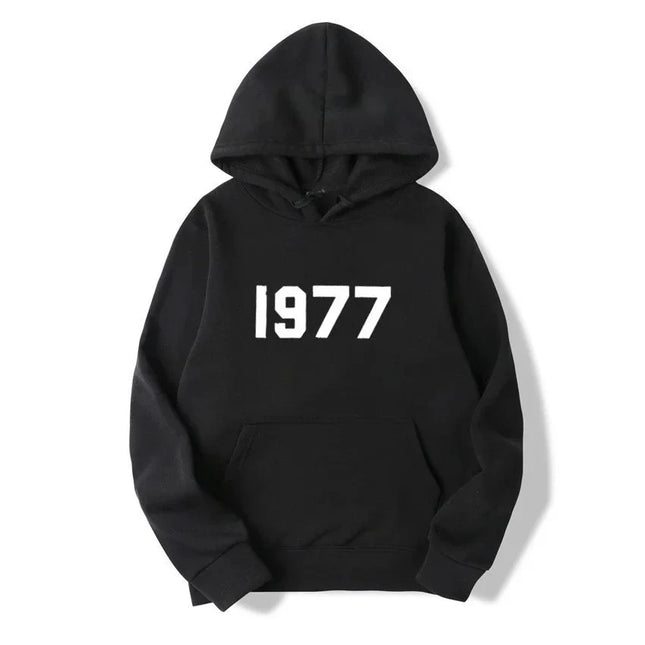 1977 Edition Trendy Hooded Sweatshirt - Popular Hip-Hop Streetwear - Simple Style - Intense Best-Selling Sporty Spring/Autumn