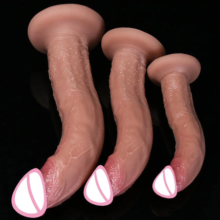 Realistic Long Soft Butt Plug Dildo 3 Sizes Fake Penis Skin Feel Silicone Cock Woman Man Masturbation Suction Cup Anal Sex Toys