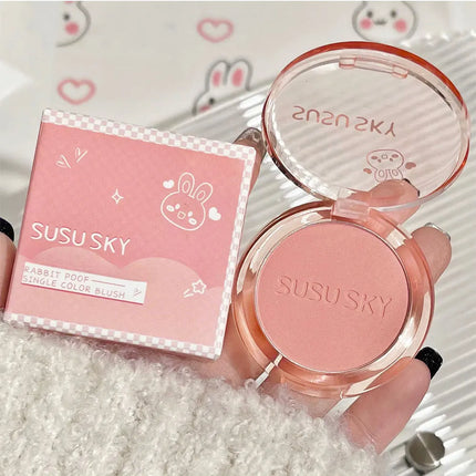 SUSU SKY Rabbit Monochrome Blush Matte Matte Long-lasting Color Not Easy to Fly Whitening Rouge