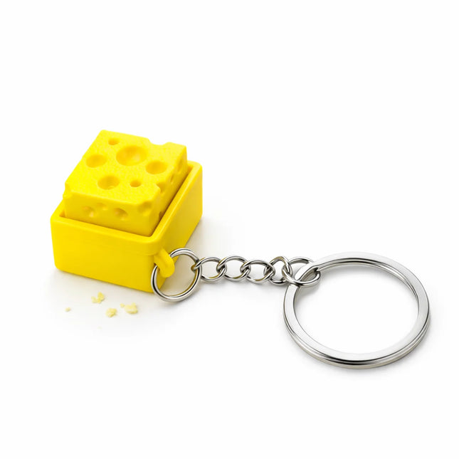 Cheese Clicker Fidget Keychain, Cheese Keyboard-Style Sensory Toy for Stress Relief, Anxiety & ADHD, Decompression Gift for Kids